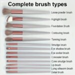 Makeup Brush Set Soft Fluffy Professiona Cosmetic Foundation Powder Eyeshadow Kabuki Blending Make Up Brush Beauty Tool Makeup - Image 6