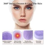 Sonic Waterproof Facial Cleansing Brush for Men & Women Rechargeable Exfoliating Electric Face Scrubber Cleanser Brush - Image 4