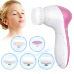 2026 Electric Facial Cleaner 5 IN 1 Face Cleansing Brush Wash Machine Spa Skin Care Massager  Battery-powered（Without battery）