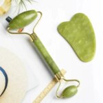 Natural jade roller massager, scraping board,foot massage roller,facial lifting and anti-wrinkle double-head scraping jade stone - Image 2
