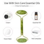 Natural jade roller massager, scraping board,foot massage roller,facial lifting and anti-wrinkle double-head scraping jade stone - Image 4