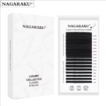 NAGARAKU Luxury Collected Classic Eyelash 100% Hand Made 3rd Classic Eyelash Extension 16rows Individual Matte Black Soft Natura