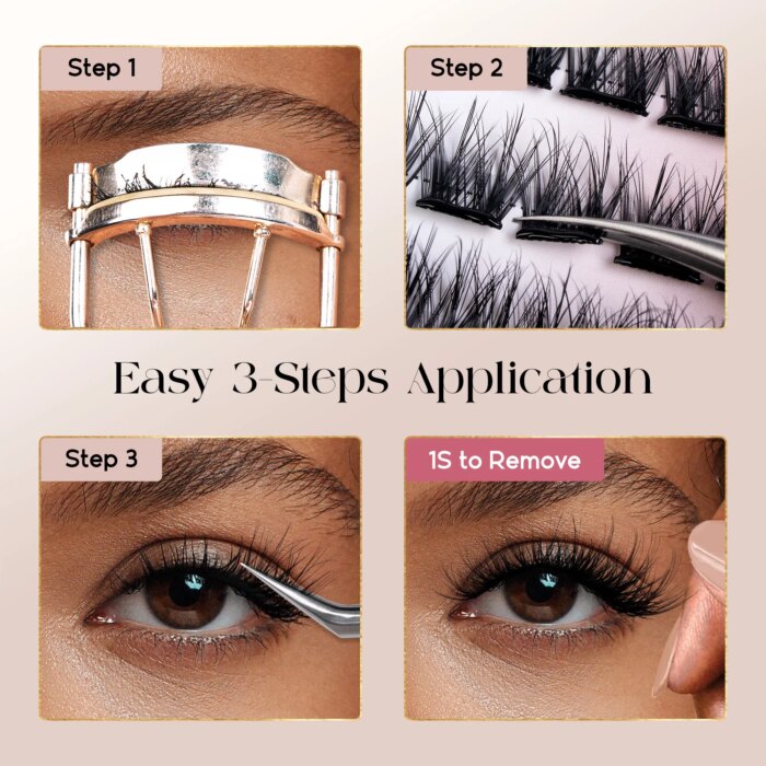 Befer Self-Adhesive Lash Clusters No-Glue Manga Eyelashes 120 Pcs Clusters Lashes Natural Makeup Fluffy False Eyelashes Supplier - Image 2