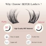 Befer Self-Adhesive Lash Clusters No-Glue Manga Eyelashes 120 Pcs Clusters Lashes Natural Makeup Fluffy False Eyelashes Supplier - Image 6