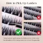 Befer Self-Adhesive Lash Clusters No-Glue Manga Eyelashes 120 Pcs Clusters Lashes Natural Makeup Fluffy False Eyelashes Supplier - Image 3
