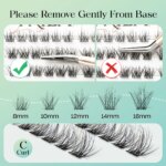 Individual Lashes Cluster C Curl Mix Lash Clusters 3D Wispy DIY Eyelash Extension 0.1mm Super Thin Band Resuable Natural Lashes - Image 3