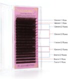 NAGARAKU Brown Eyelashes Individual Eyelash Makeup 16 Lines Brown Color High Quality Super Soft Natural Synthetic Mink - Image 3