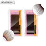 NAGARAKU Brown Eyelashes Individual Eyelash Makeup 16 Lines Brown Color High Quality Super Soft Natural Synthetic Mink