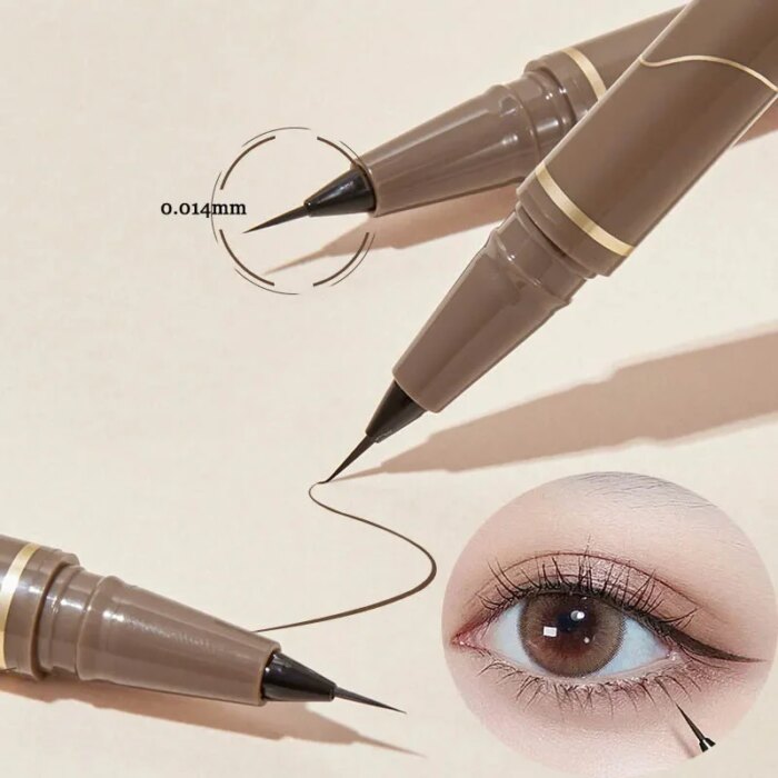 Ultra Thin Black Brown Lower Eyelash Eyeliner Pen Waterproof Lasting Smooth Lying Silkworm Eyes Liner Pencils Eye Makeup Tools - Image 2