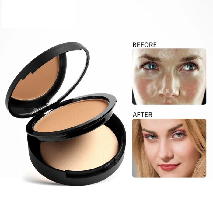 FOCALLURE 3 Colors Make Up Face Powder Brighten Oil-control Nude Makeup Pressed Powder Foundation Makeup Base Cosmetics - Image 4