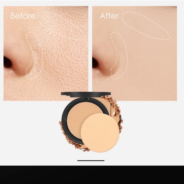 FOCALLURE 3 Colors Make Up Face Powder Brighten Oil-control Nude Makeup Pressed Powder Foundation Makeup Base Cosmetics - Image 5