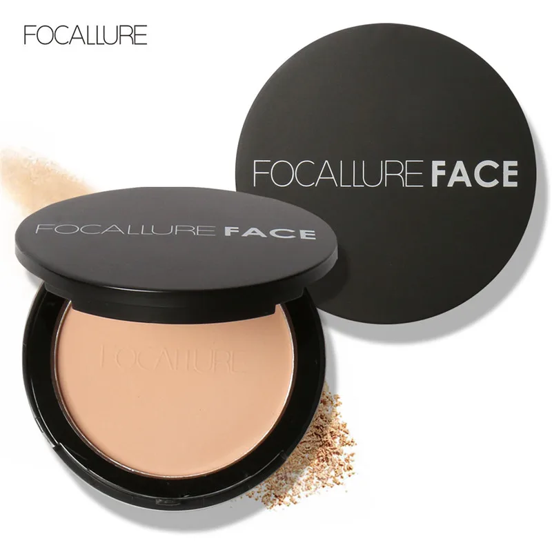 34359-xkvuna.jpg FOCALLURE 3 Colors Make Up Face Powder Brighten Oil-control Nude Makeup Pressed Powder Foundation Makeup Base Cosmetics - Image 1