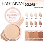 8 Color Matte Face Pressed Powder 24 Hours Oil Control Natural Setting Powder Foundation Full Coverage Waterproof Lasting Makeup - Image 5