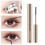 Silk Fiber Matte Mascara Makeup Ultra-Fine Brush Lengthens Eyelashes Waterproof Fast Dry Brown Black Curling Mascara Comestic - Image 3