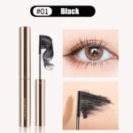 Silk Fiber Matte Mascara Makeup Ultra-Fine Brush Lengthens Eyelashes Waterproof Fast Dry Brown Black Curling Mascara Comestic - Image 5