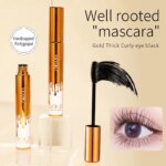 Thick Curly Eye Black Waterproof Non Smudging Slim Durable And Makeup Free Eye Black Gold Color Mascara - Image 2