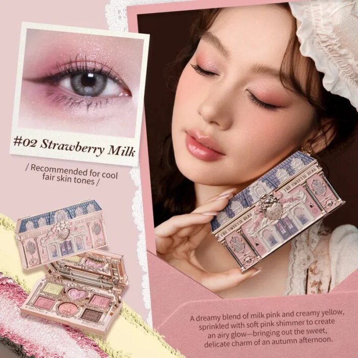 Flower Knows SWEETIE BEAR Highly Pigmented Eye Makeup Palette Eye Shadows Long Lasting Matte Shimmer Finish Cosmetics Gift Kit - Image 4