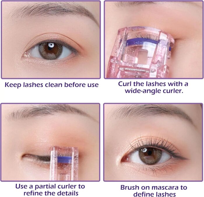 2pcs Eyelash Curler Eyelash Holder Cosmetic Tools Eyelash Curling Tool Lash Curling Clips Curling Lash Tools Eyelash Curling Cli - Image 3