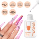 7g Super Strong Nail Glue For False Nail Tips, Acrylic Nails,Press On Nails,Fake Nails Art Decoration Lasting Adhesion - Image 3