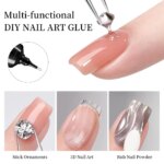 30g Nail Rhinestone Glue for Nails Super Strong Gel Nail Glue for Nail Charm 3D Nails Bling Gel Decoration Gem Nail Art Diamonds - Image 4