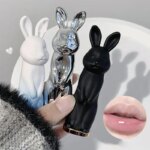Rabbit Moisturizing Lip Balm Purple Rose Tint Crystal Jelly Colored Anti-chapped Lip Care Smoothens LipLines Base Clear Lipstick - Image 6