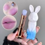 Rabbit Moisturizing Lip Balm Purple Rose Tint Crystal Jelly Colored Anti-chapped Lip Care Smoothens LipLines Base Clear Lipstick - Image 2