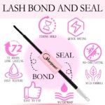 Lash Makeup set Bond and Seal Individual Lashes Glue and Seal Super Strong Hold Lash Extension Lash Glue Remover & Tweezers Kit - Image 3