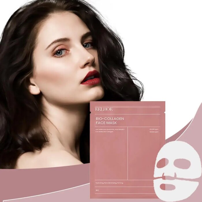 1/5/10PCs Bio Collagen Face Mask Shrink Pores Deep Hydrating Overnight Mask Moisturizing Refreshing Brightening Face Skin Care - Image 6