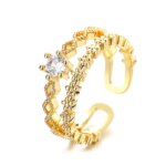 VENTFILLE 925 Sterling Silver Flower Lace Ring Korean Fashion Opening Inlaid CZ Adjustable Rings Valentine's Day Gift - Image 5