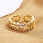 VENTFILLE 925 Sterling Silver Flower Lace Ring Korean Fashion Opening Inlaid CZ Adjustable Rings Valentine's Day Gift - Image 4