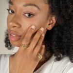 A Niche Two-Color Four-Ring Copper Jewelry Ring, Hypoallergenic, Ins Style, Stacking Artifact, Suitable For Young Women - Image 3