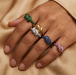 Luxury Colorful CZ Knot Stainless Steel Ring for Women Gold Plated Statement Fashion Jewelry Wedding Party Gift Daily Wear Trend - Image 3