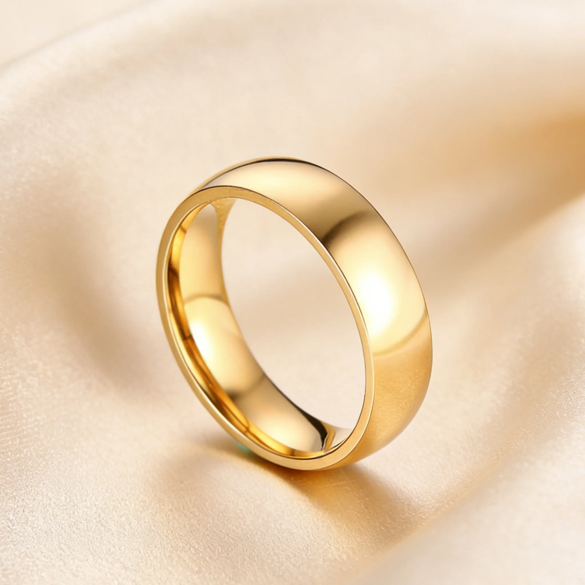 36588-iacfu1.png Gold Color Wedding Band Engagement Stainless steel Ring for Women Men US Sizes 4 5 6 7 8 9 10 11 12 13 14 15 Free Shipping - Image 1