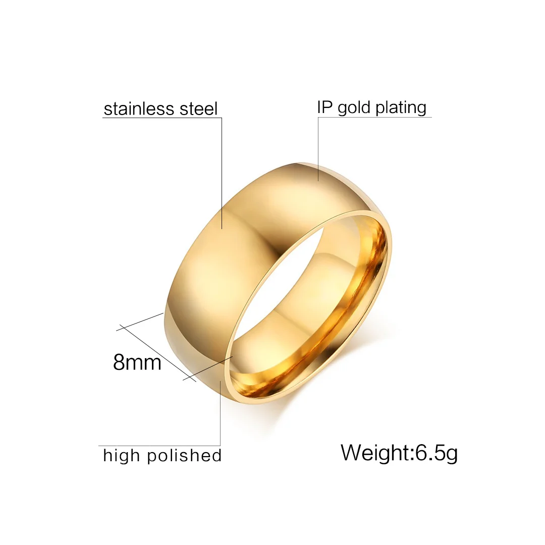 8mm Gold