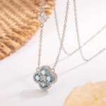 925 Sterling Silver Lucky Four-leaf Clover Pendant Necklace For Women Choker Chain Wedding Party mother's day Jewelry Gift - Image 4