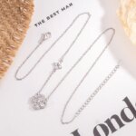 925 Sterling Silver Lucky Four-leaf Clover Pendant Necklace For Women Choker Chain Wedding Party mother's day Jewelry Gift - Image 6