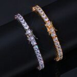 NUOYA Hip Hop Moissanite Tennis Necklace Ice Out VVS1 Diamond Chain Sparkling Jewelry Luxury Gifts for Men and Women - Image 6