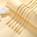 Thin Link Women Bracelet, Stainless Steel 18K Gold Plated Wrist Chain Waterproof Resistant Jewelry - Image 3