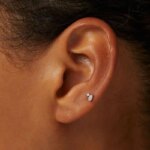 925 Sterling Silver Electroplated 18K Gold IMini zircon geometry earrimg for Women Fashionable Simple Daily Jewelry Matching - Image 3