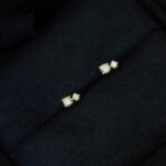 925 Sterling Silver Electroplated 18K Gold IMini zircon geometry earrimg for Women Fashionable Simple Daily Jewelry Matching - Image 4