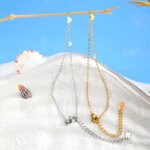 Stainless Steel Heart Anklets for Women, Gold Plated Delicate Anklet Bracelet, Light Luxury Foot Jewelry Party Gifts for Girl - Image 5