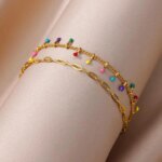 Anklets for Women Summer Beach Accessories Stainless Steel Imitation Pearl Chain Anklet Gold Color Leg Bracelets Bodychain Gifts - Image 6