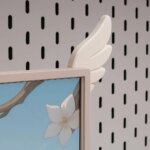 A Pair 3D Printing Cute Decorative Ornaments E-sports Room Pink Wings Monitor Decorative Ornaments Creative Gifts for Friends - Image 5