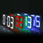 3D LED Digital Clock Wall Decoration Glow Night Mode Decoration for Home Adjustable Electronic Watch Clock Decor Clocks Garden - Image 6