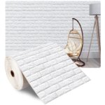 3D Self-Adhesive Wallpaper 70cm*1/5/10m Continuous Waterproof Brick Wall Stickers Living Room Bedroom Children's Room Home Decor - Image 2