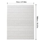 3D Self-Adhesive Wallpaper 70cm*1/5/10m Continuous Waterproof Brick Wall Stickers Living Room Bedroom Children's Room Home Decor - Image 3
