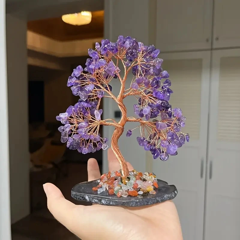 37729-moidse.jpg Natural Amethyst Wealth Tree, Suitable For Home Decoration Meditation Gifts, Fine Crystal Decorations - Image 1