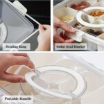 4Grid /8 Grid Snack Box Container, Portable Travel Charcuterie Board with Lid, Refrigerator Food Storage Box, Snack Organizer - Image 5