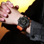 SANDA Men Outdoor Sports Watch Waterproof LED Analog Digital Show Multifunction Big Dial Electronic Wristwatch G style Male Cloc - Image 2