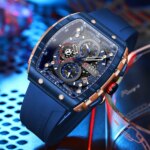 CURREN Fashion men watch brand unique square design luxury quartz sports tape watches men waterproof - Image 4